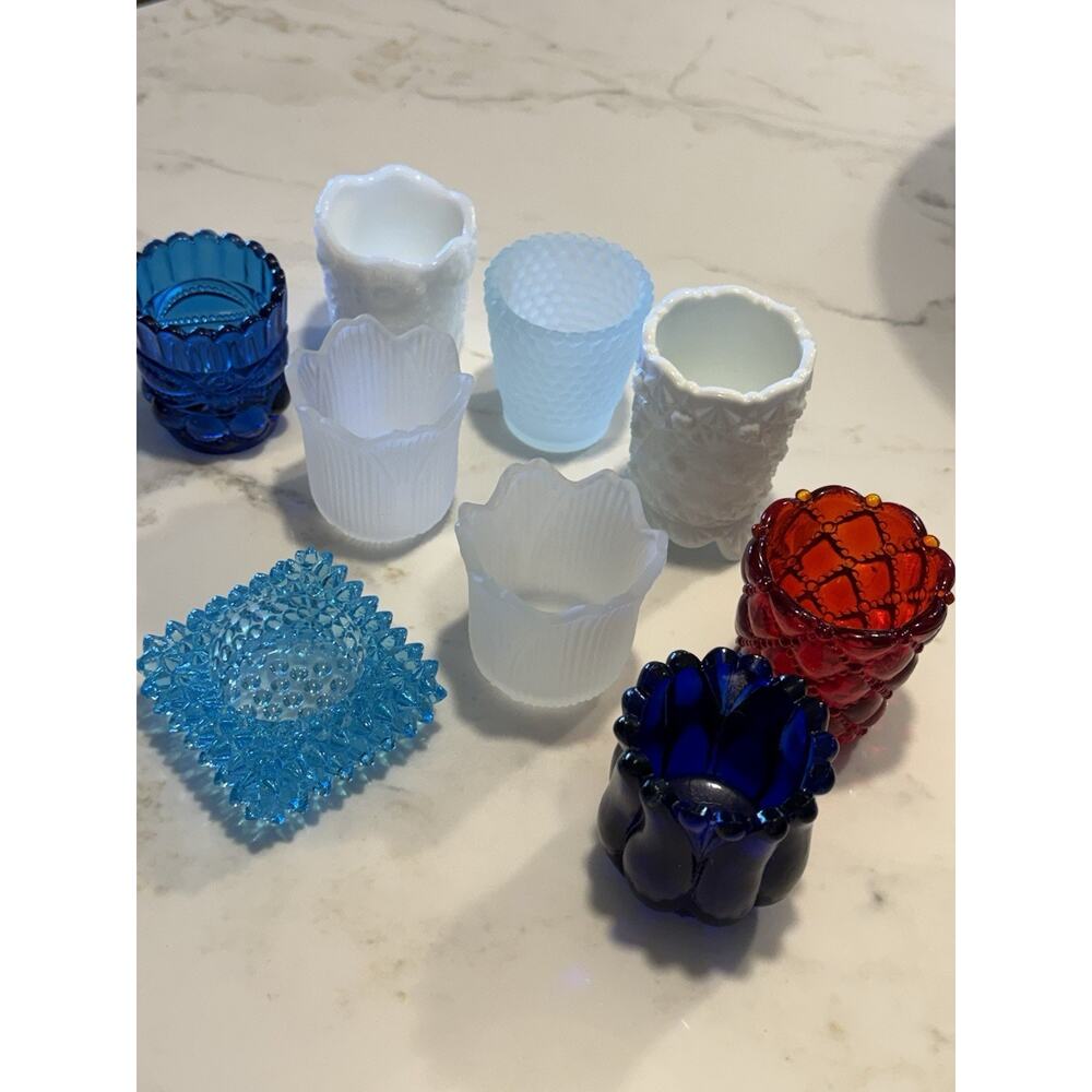 Vintage Mixed Lot 9 Toothpick, Votive, Candle Holders
